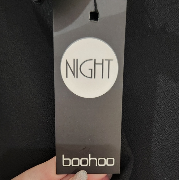 Halter Neck Cold Shoulder Ruffle Jumpsuit/ Black - Size 14AU - Picture 5 of 7